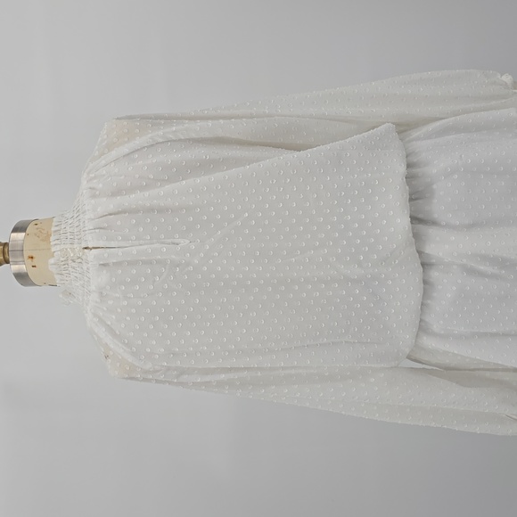 Yumi Kim Swiss Dot White Class Act Dress Size L - Picture 5 of 9